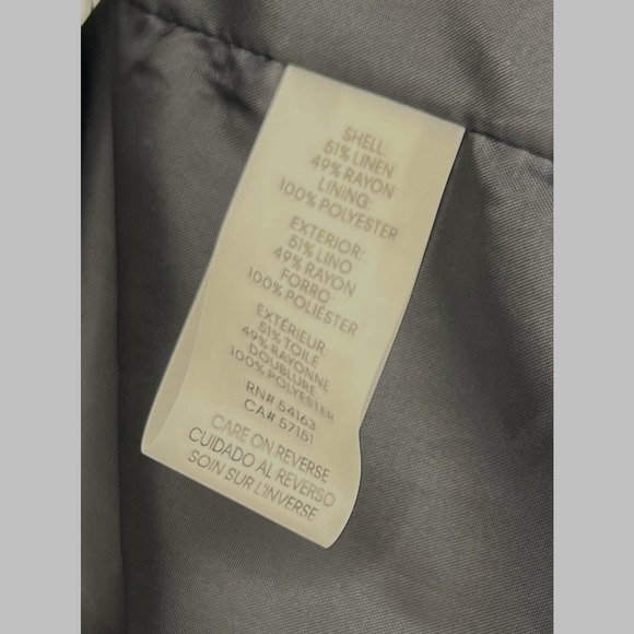 Calvin Klein women's black blazer open front shoulder pads 22W - Picture 4 of 10